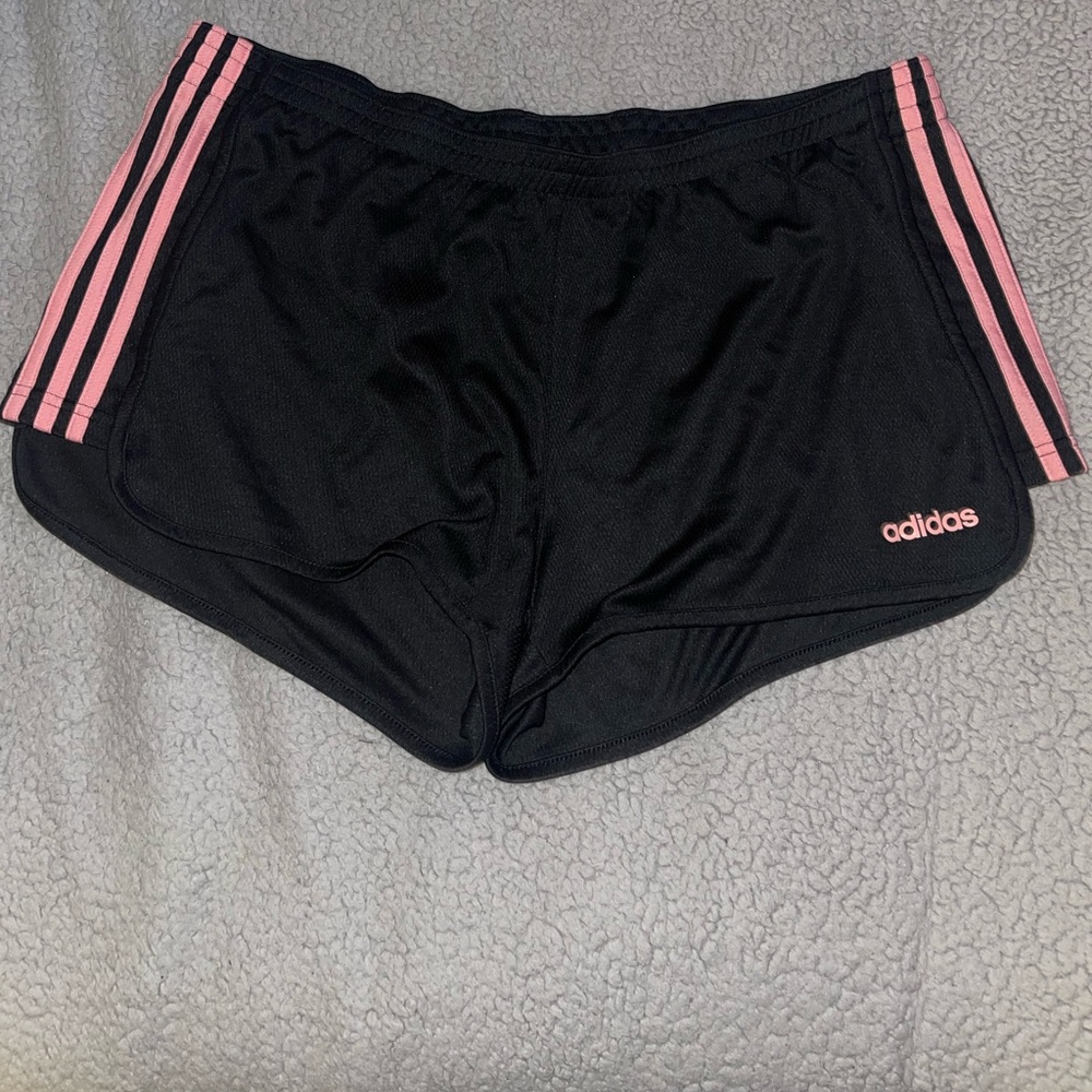 Adidas Black/ Pink Gym Shorts